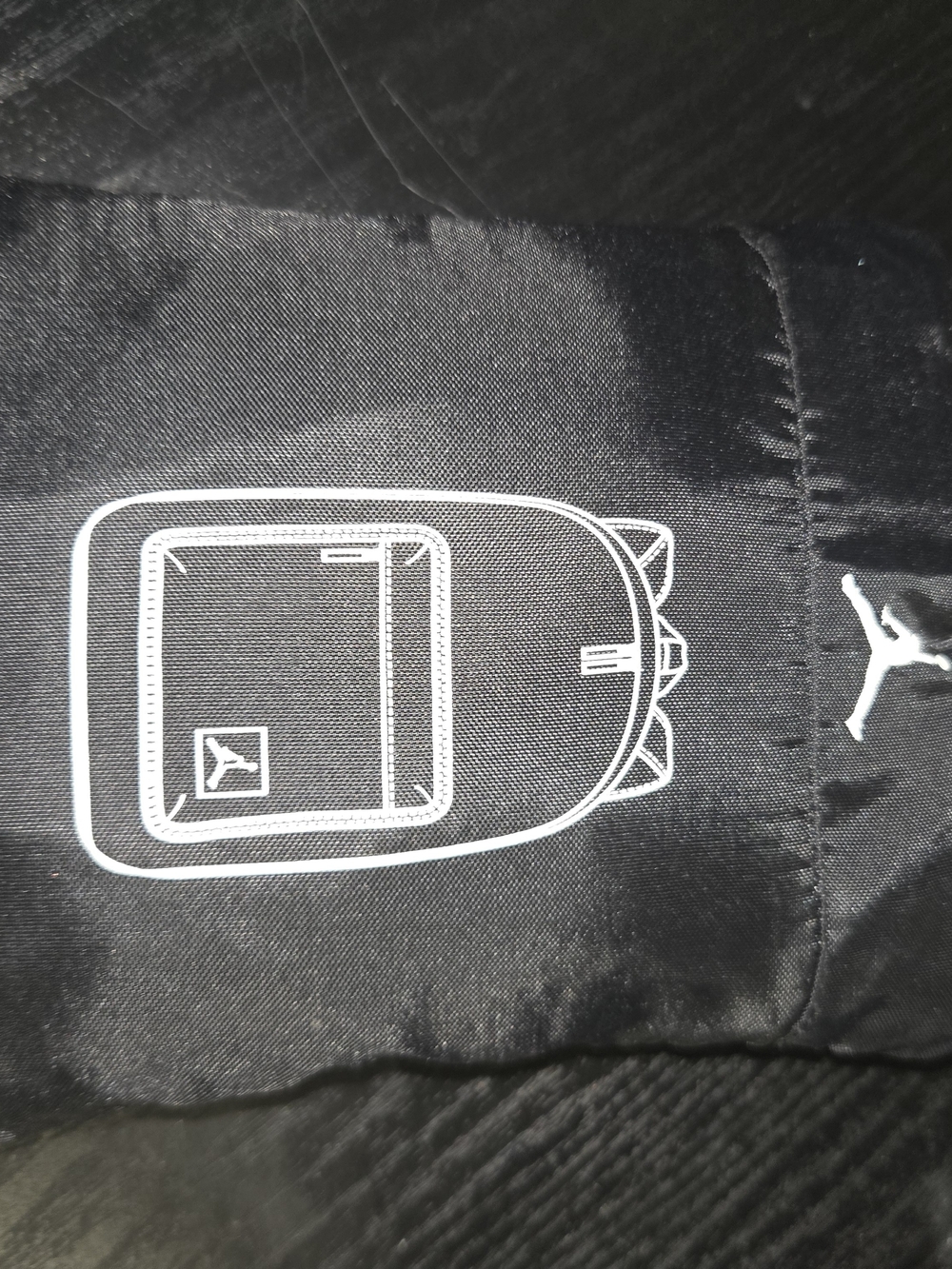 Jumpman Full Size Packable Backpack Travel Nylon Black Black